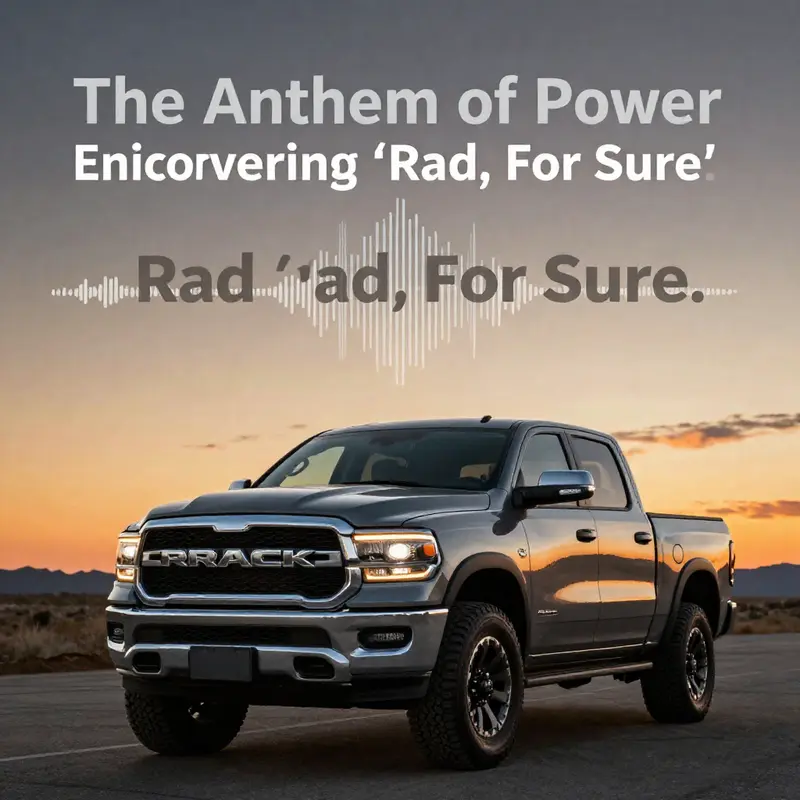 A Ram Truck showcasing its capabilities against a tough backdrop, embodying the spirit of ‘Rad, For Sure.’