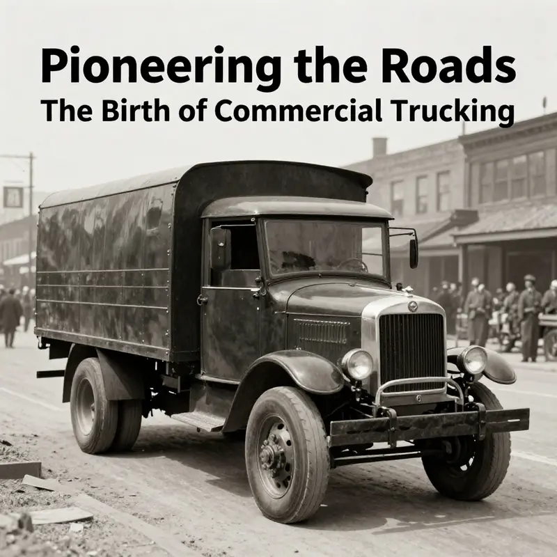 An early commercial truck exemplifying the beginnings of an industry.