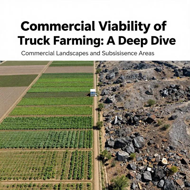 A bustling truck farm showcasing the vibrancy of commercial farming operations.