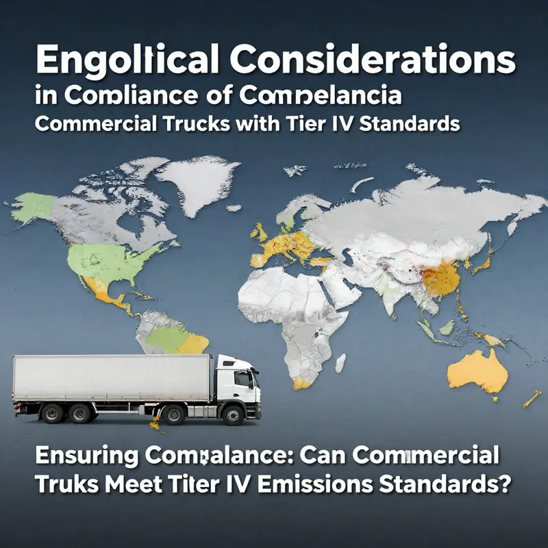 Modern commercial truck engine equipped with advanced emission control technologies.