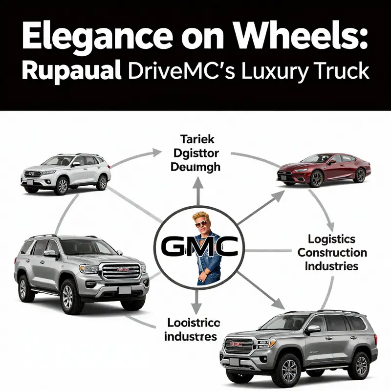 RuPaul and Denali showcasing the GMC Sierra 2500HD Denali, emphasizing luxury and performance.