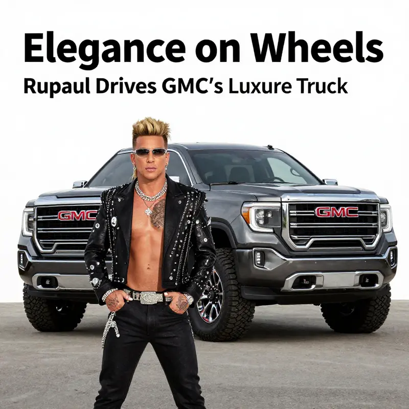 RuPaul and Denali showcasing the GMC Sierra 2500HD Denali, emphasizing luxury and performance.
