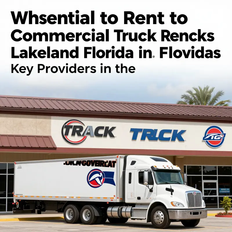 A variety of commercial trucks available for rental, catering to diverse business needs in Lakeland.