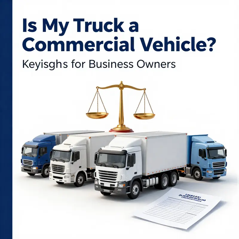 The role of truck usage in determining its classification as a commercial vehicle.