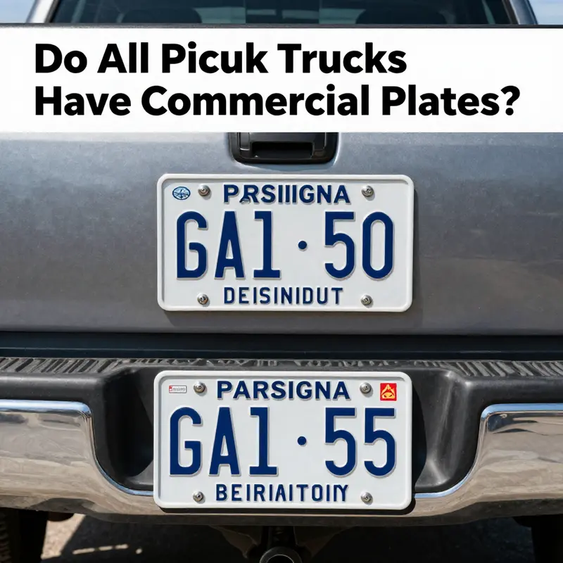 A variety of pickup trucks, illustrating the divide between personal and commercial use.