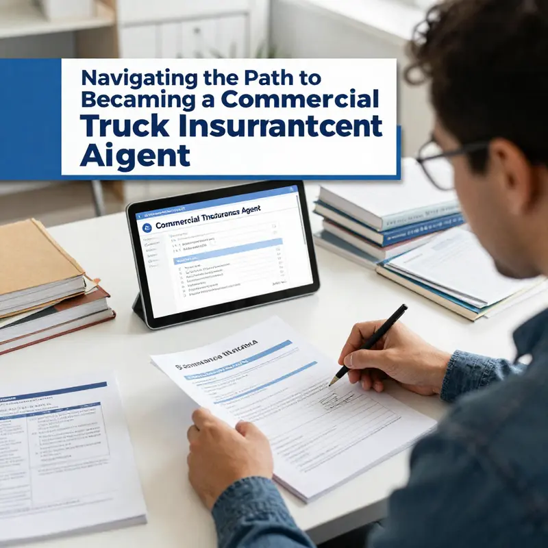 An aspiring truck insurance agent evaluating eligibility requirements with their mentor.