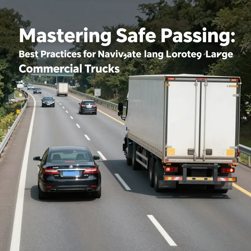 Visualizing the critical blind spots of a large commercial truck compared to a smaller passenger vehicle.