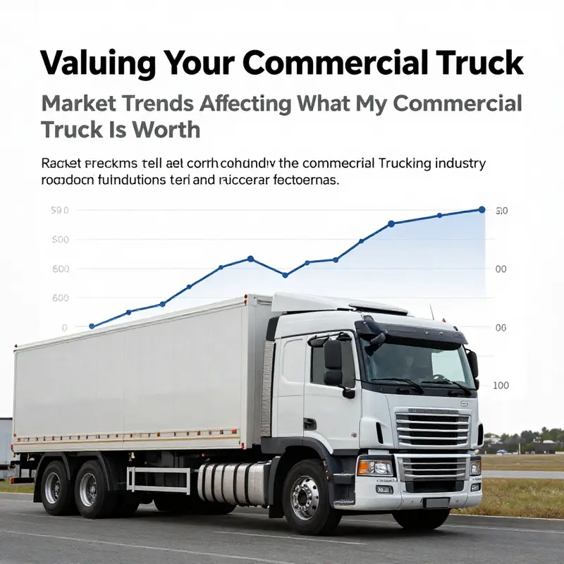 An array of commercial trucks demonstrating the various factors that influence truck valuation.