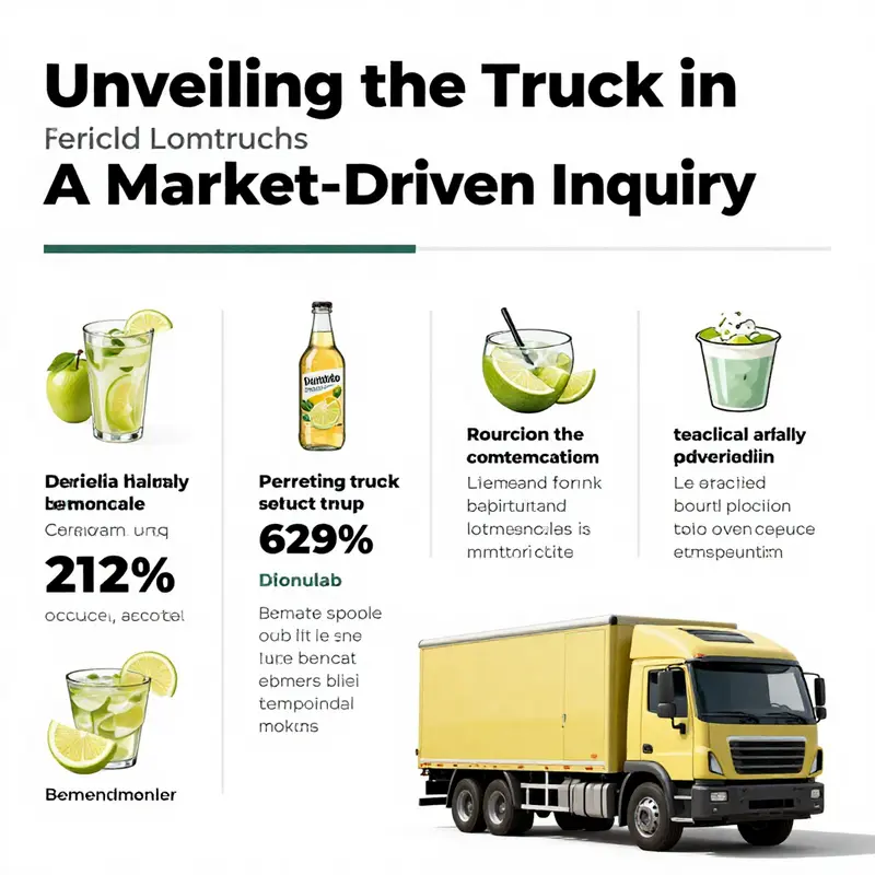 A lemonade stand paired with a classic truck, symbolizing the synergy of brand and vehicle in advertising.