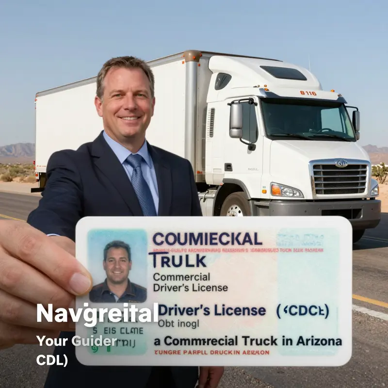 A commercial truck owner showcasing their CDL, essential for truck registration.