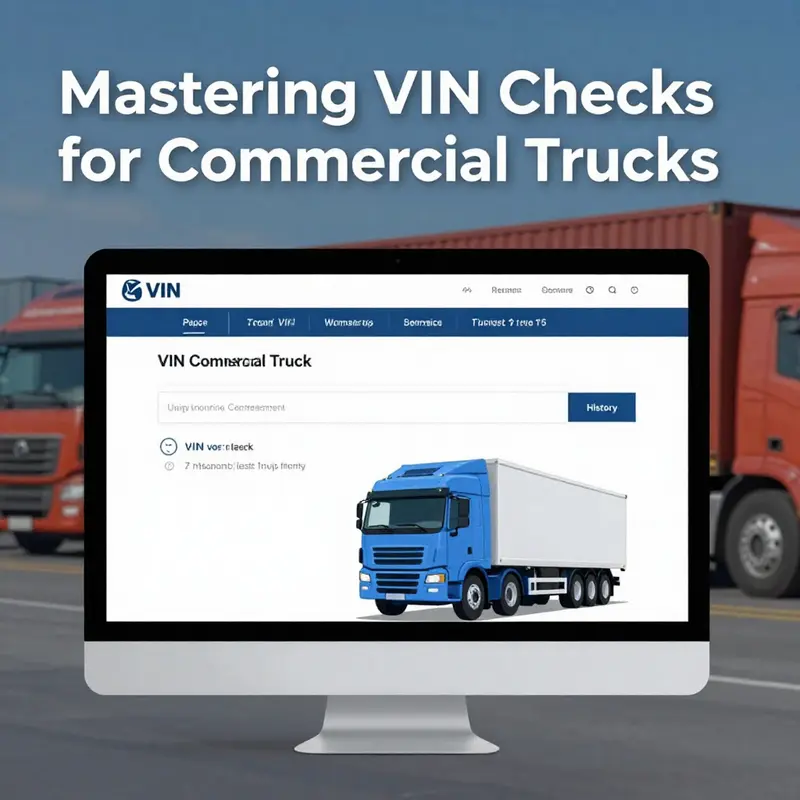 Inspecting the VIN on a commercial truck during a physical check.