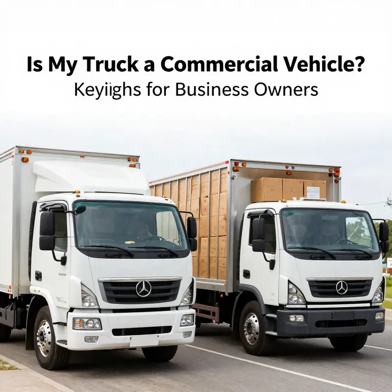 The role of truck usage in determining its classification as a commercial vehicle.