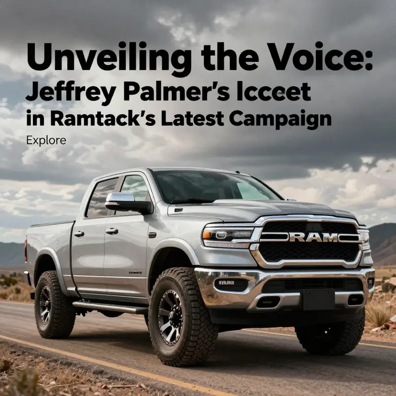 A Ram Truck navigating a rugged landscape with a dramatic sky, symbolizing strength and adventure.