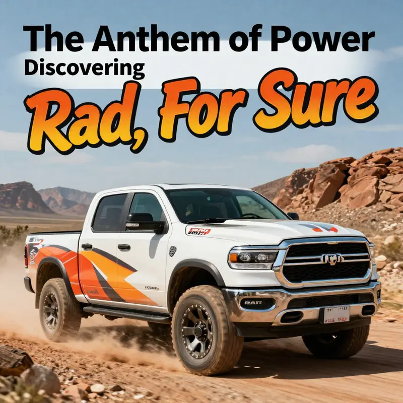 A Ram Truck showcasing its capabilities against a tough backdrop, embodying the spirit of ‘Rad, For Sure.’