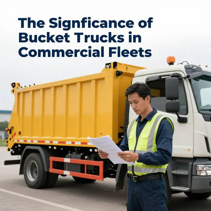 Diagram illustrating the classification of bucket trucks as commercial vehicles among other vehicle types.