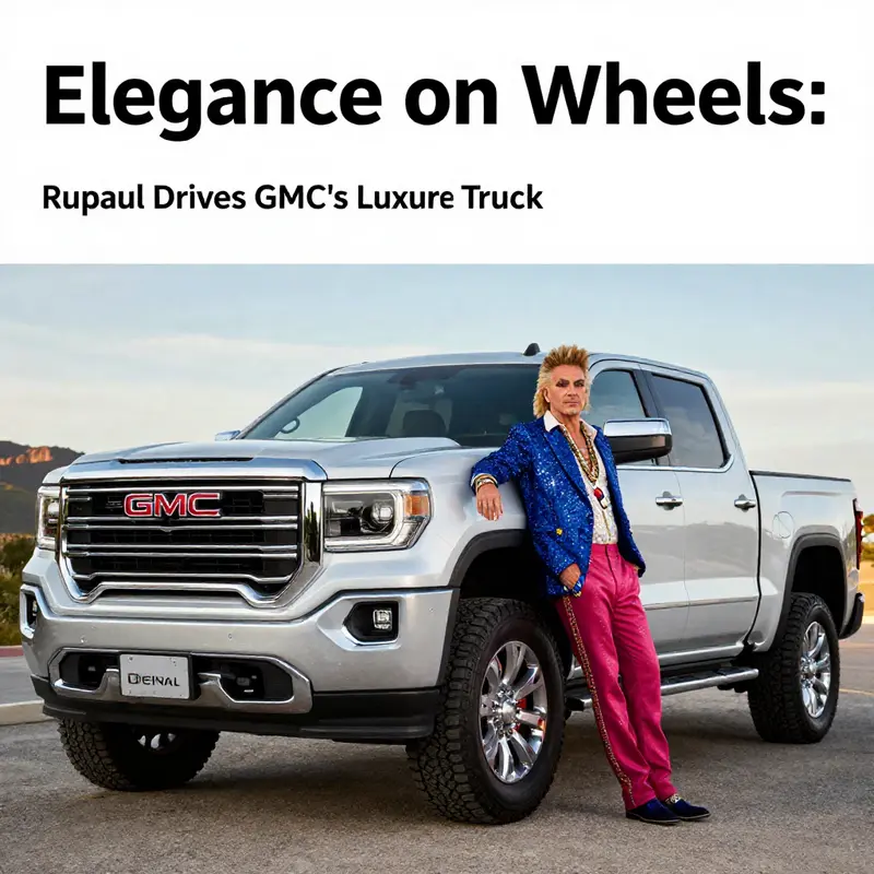 RuPaul and Denali showcasing the GMC Sierra 2500HD Denali, emphasizing luxury and performance.