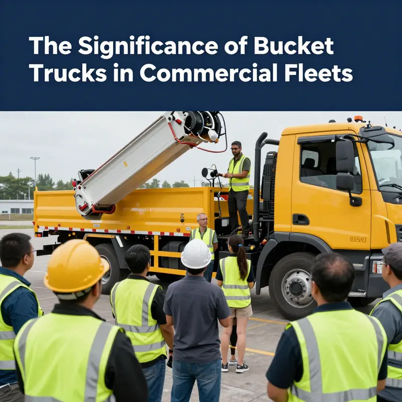 Diagram illustrating the classification of bucket trucks as commercial vehicles among other vehicle types.