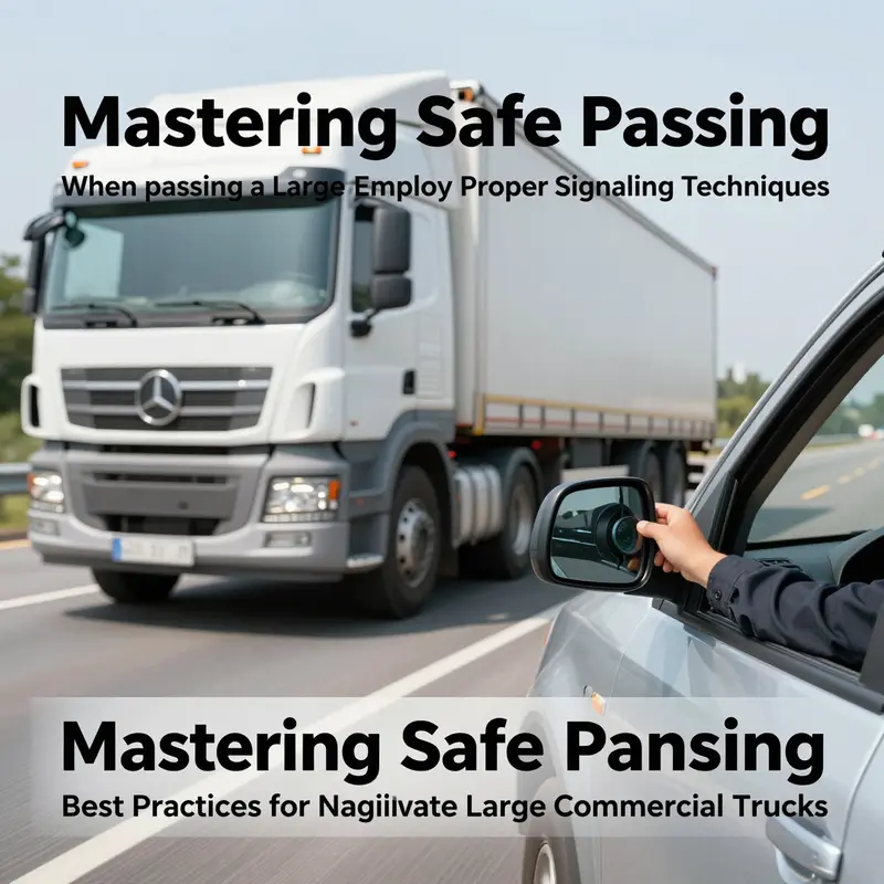 Visualizing the critical blind spots of a large commercial truck compared to a smaller passenger vehicle.