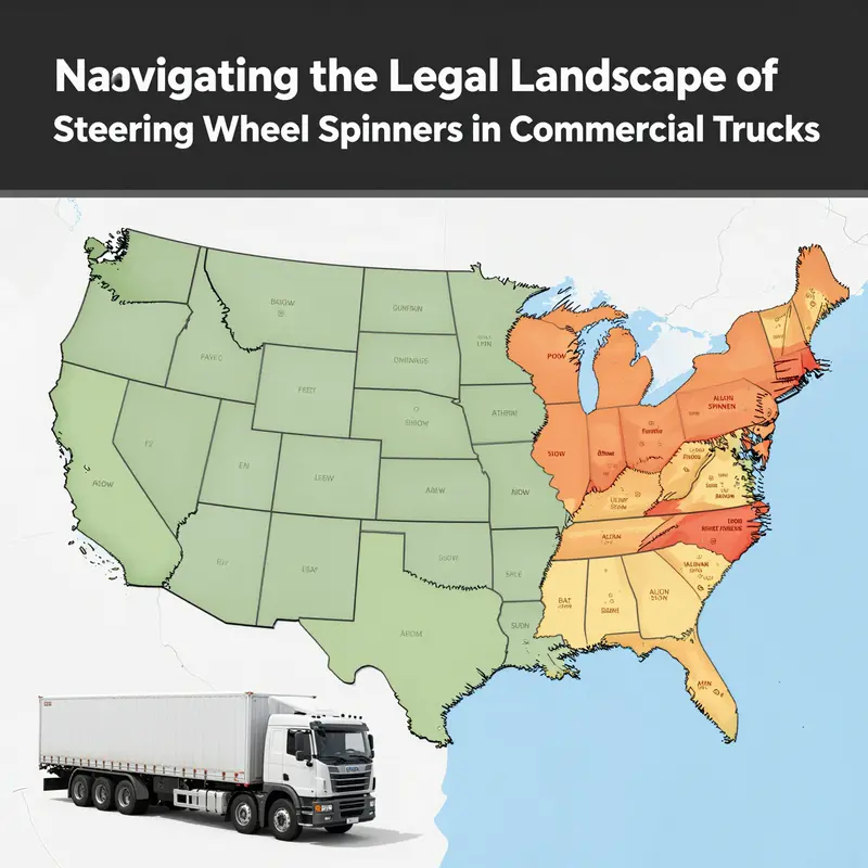 State regulations on steering wheel spinners in commercial trucks significantly impact legality.