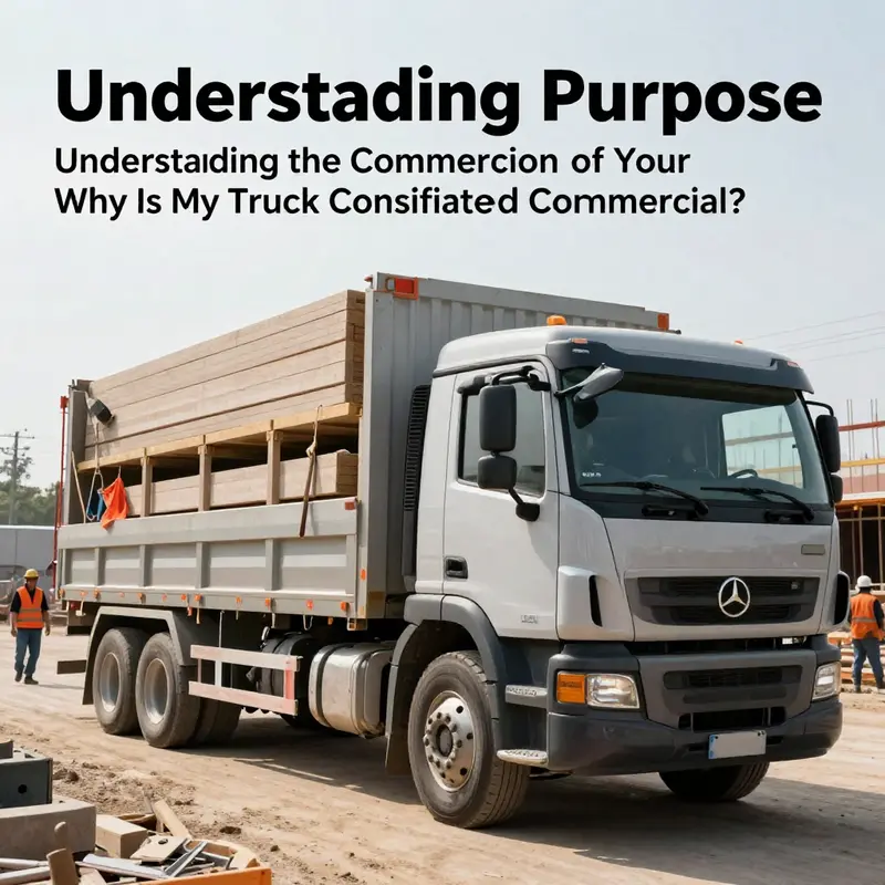 A truck actively used for transporting goods to a construction site, underlining its commercial purpose.