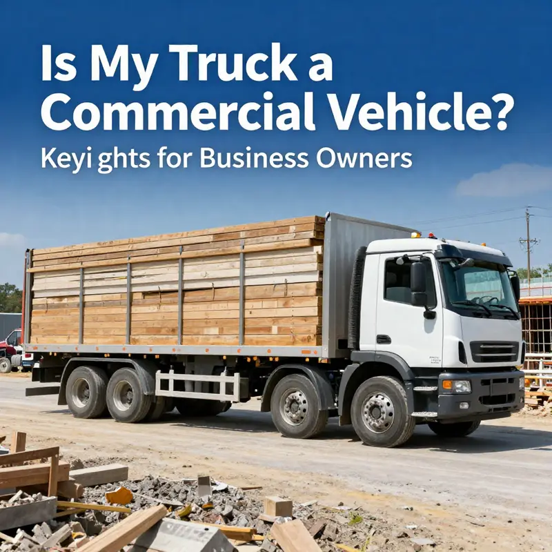 The role of truck usage in determining its classification as a commercial vehicle.