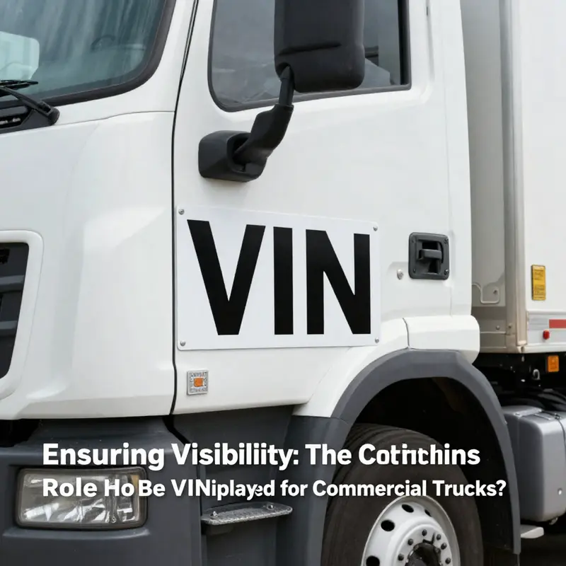 Regulatory requirements mandating the display of VINs on commercial trucks.