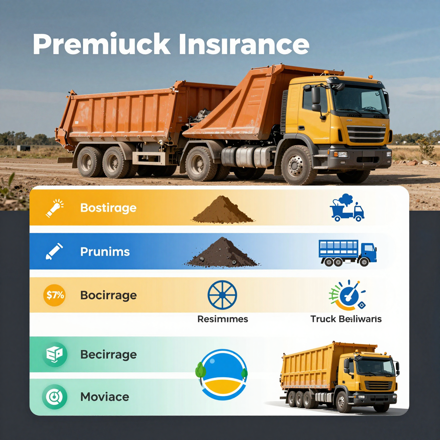 Different Premium Rates for Dump Truck Insurance