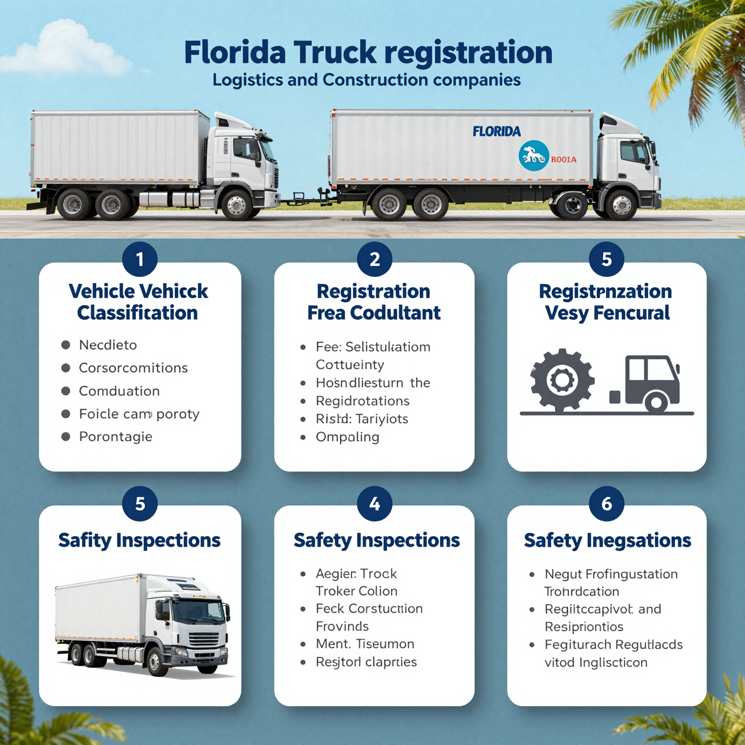 Infographic for Florida truck registration compliance steps