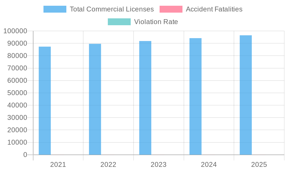 Minnesota Commercial Vehicle Statistics Chart