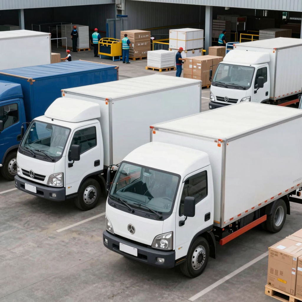 Electric trucks in a commercial logistics setting
