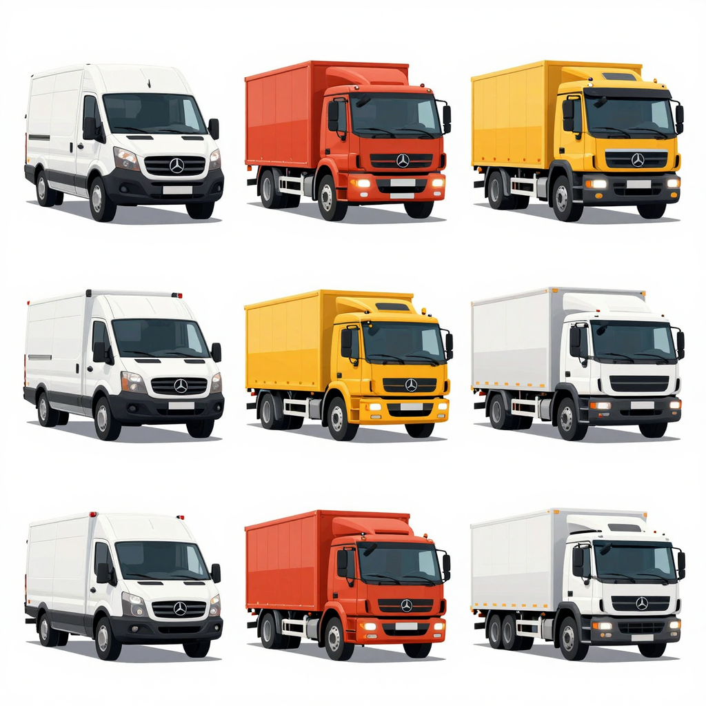 Variety of Commercial Trucks