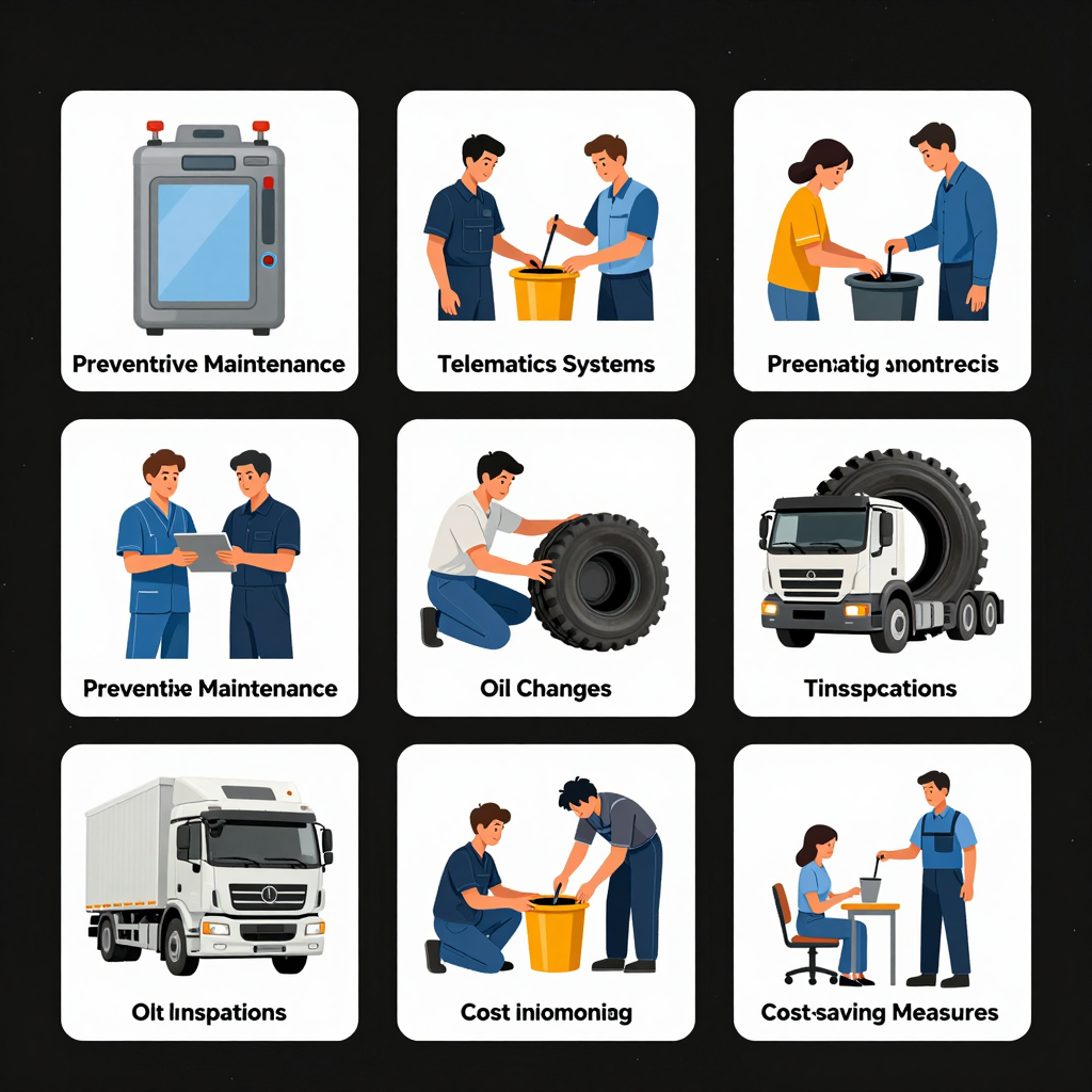 Visual representation of commercial truck maintenance strategies