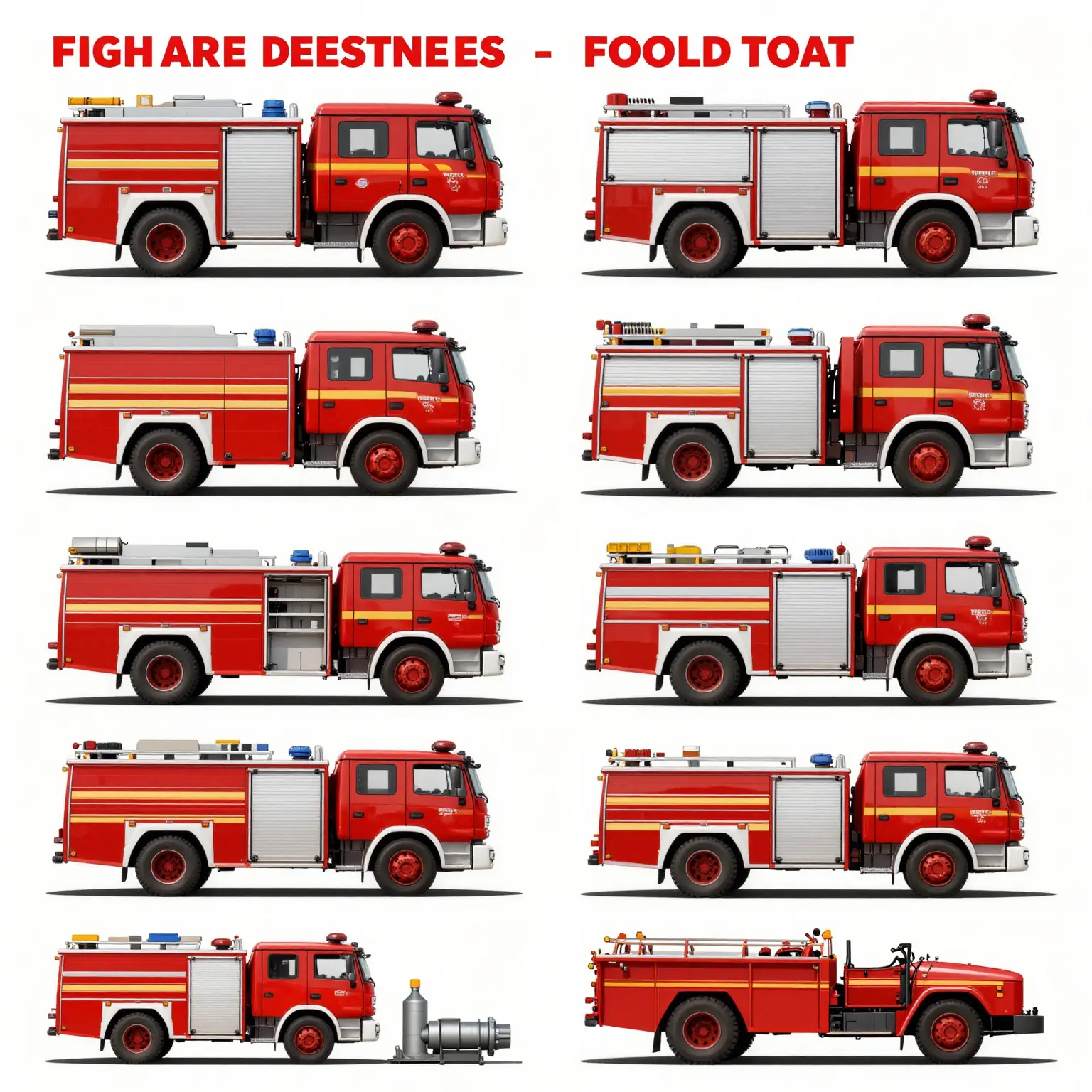 Infographic illustrating the evolution of fire tankers