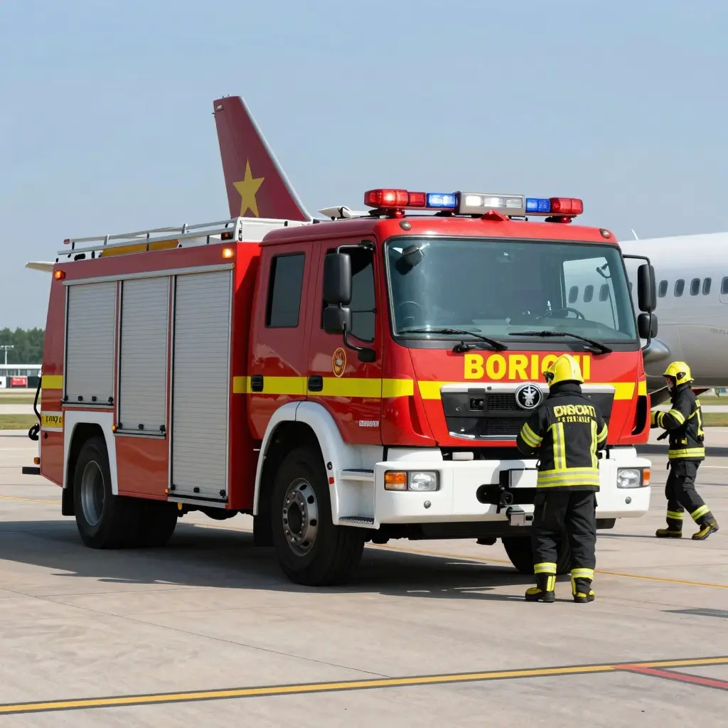 Airport Fire Truck in Action
