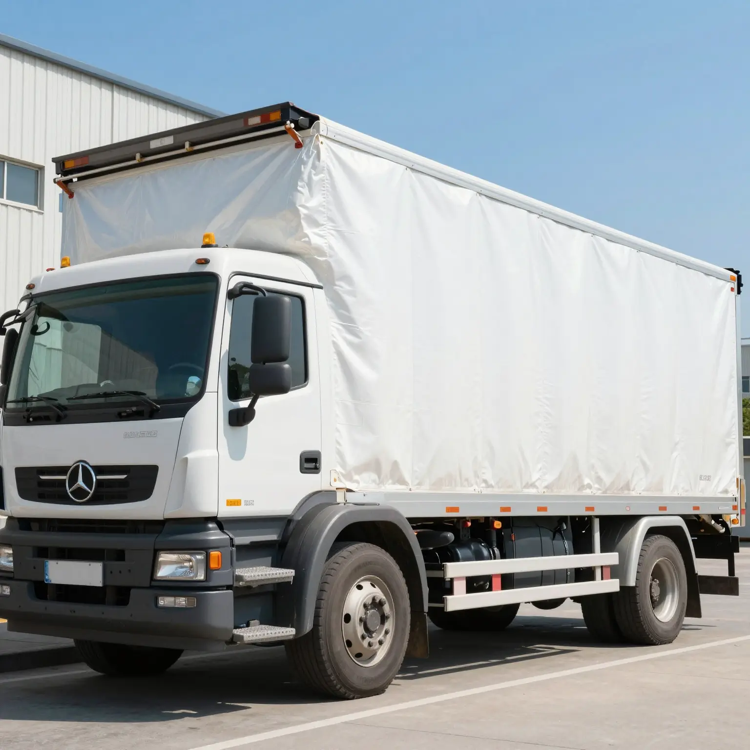 Commercial Truck with White Sheets