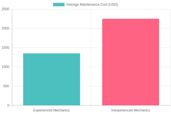 Average Maintenance Costs by Mechanic Experience